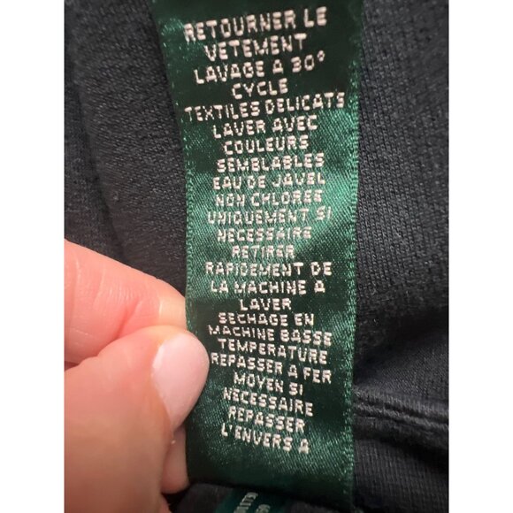 Lauren Ralph Lauren Active Black Full Zip Embroidered Sleeve Track Jacket - Picture 4 of 7